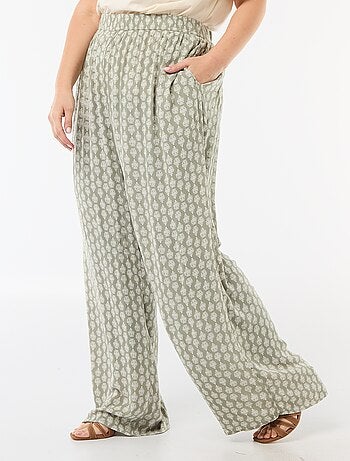 Pantaloni ampi in maglia crêpe