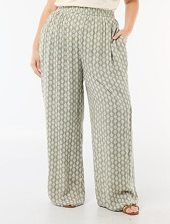 Pantaloni ampi in maglia crêpe