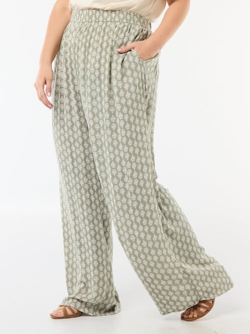 Pantaloni ampi in maglia crêpe - Kiabi