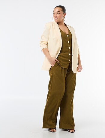 Pantaloni ampi in maglia crêpe