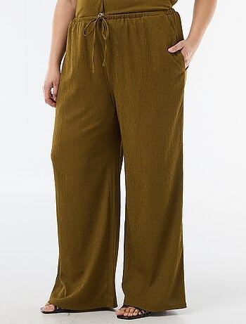 Pantaloni ampi in maglia crêpe