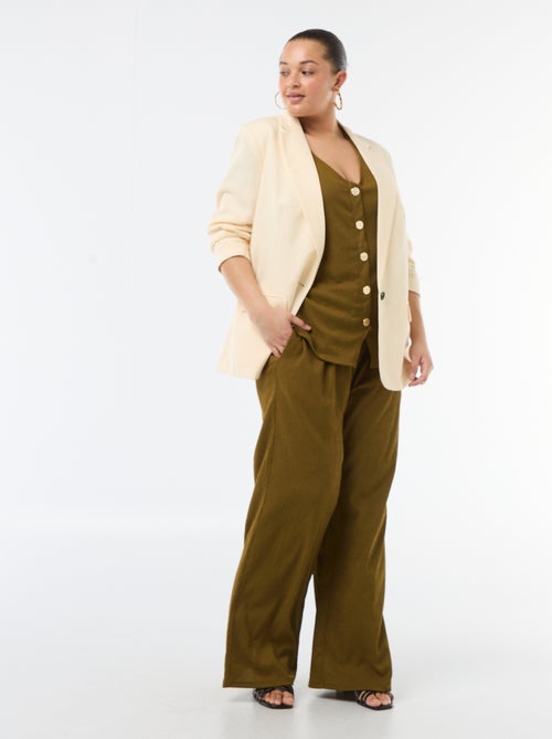 Pantaloni ampi in maglia crêpe - Kiabi