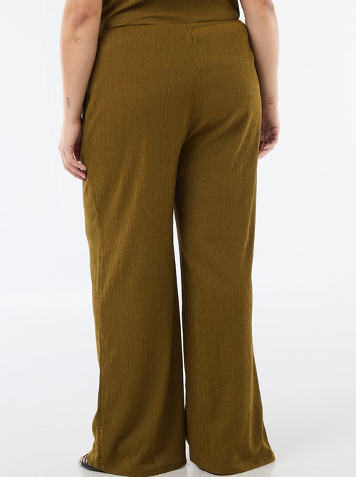 Pantaloni ampi in maglia crêpe - Kiabi