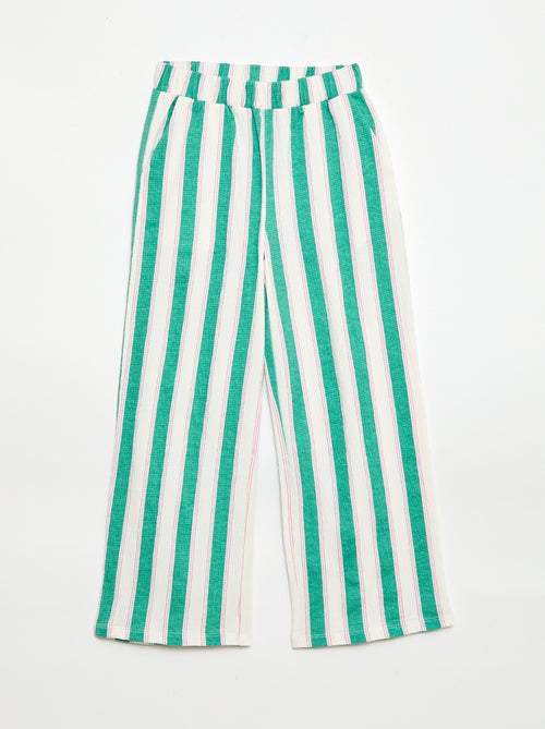 Pantaloni ampi in maglia crêpe - Kiabi