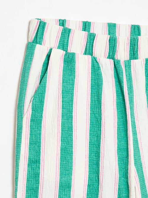 Pantaloni ampi in maglia crêpe - Kiabi