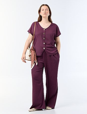 Pantaloni ampi in maglia crêpe