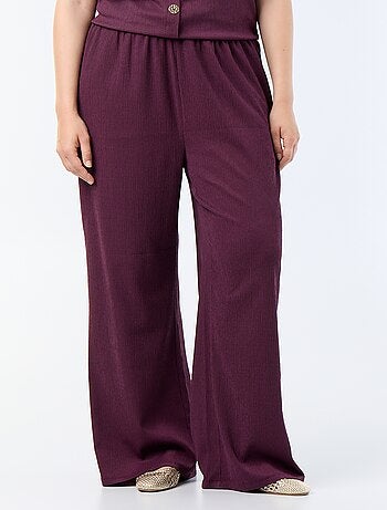Pantaloni ampi in maglia crêpe
