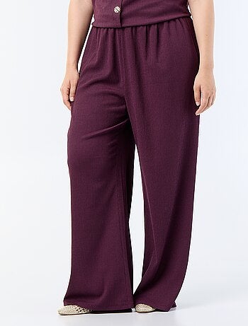 Pantaloni ampi in maglia crêpe
