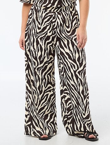 Pantaloni ampi in maglia goffrata