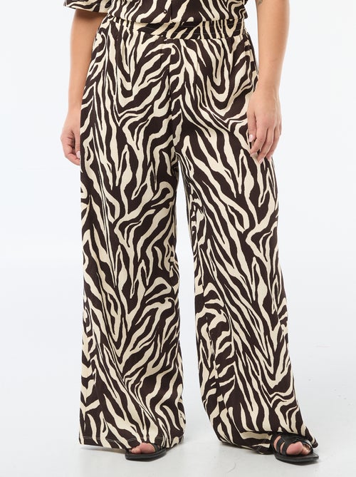 Pantaloni ampi in maglia goffrata - Kiabi