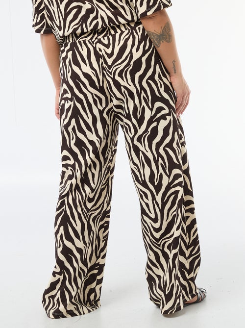 Pantaloni ampi in maglia goffrata - Kiabi