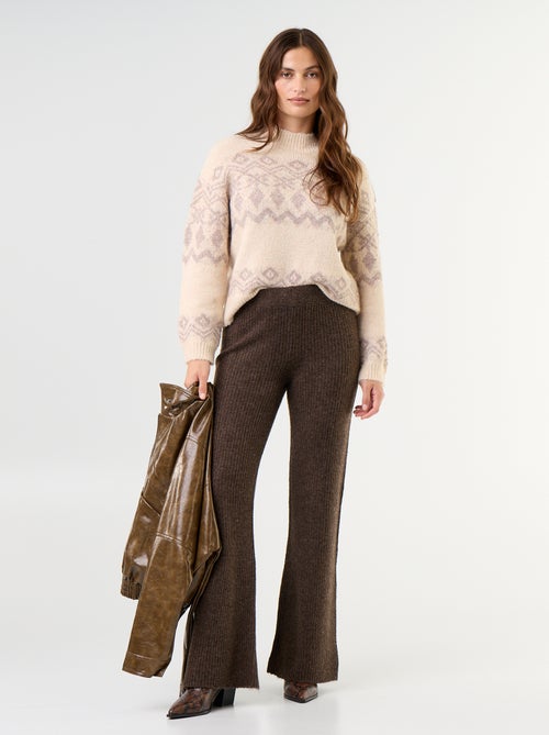 Pantaloni ampi in maglia - Kiabi