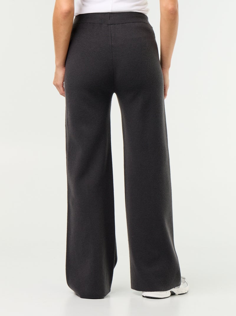 Pantaloni ampi in maglia Nero - Kiabi