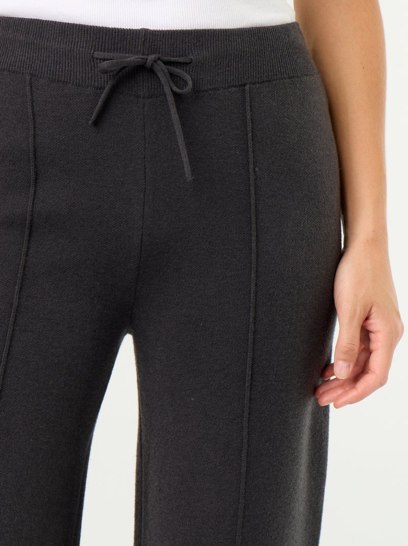 Pantaloni ampi in maglia Nero - Kiabi