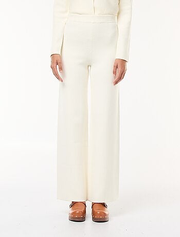 Pantaloni ampi in maglia ottoman