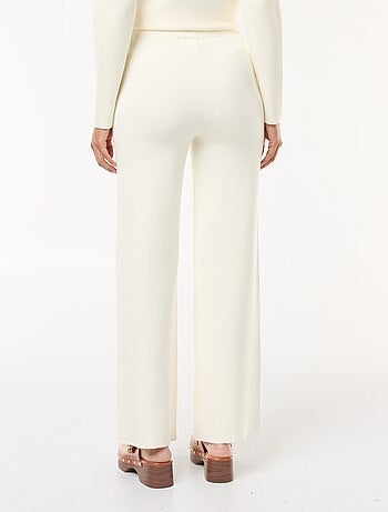 Pantaloni ampi in maglia ottoman