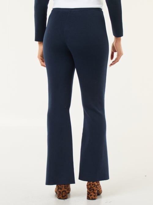 Pantaloni ampi in maglia ottoman tinta unita - Kiabi