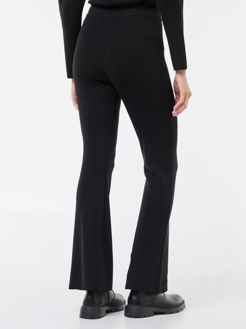 Pantaloni ampi in maglia ottoman tinta unita - Kiabi