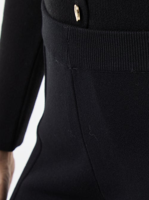 Pantaloni ampi in maglia ottoman tinta unita - Kiabi