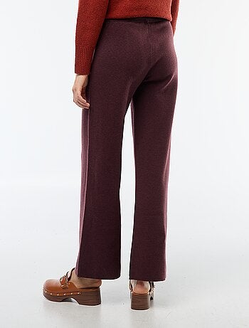 Pantaloni ampi in maglia ottoman