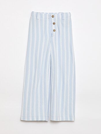 Pantaloni ampi in maglia piqué - collezione facile da indossare