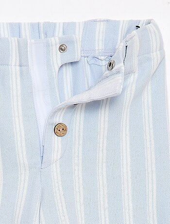 Pantaloni ampi in maglia piqué - collezione facile da indossare