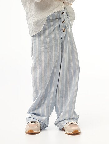 Pantaloni ampi in maglia piqué - collezione facile da indossare