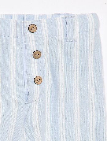 Pantaloni ampi in maglia piqué - collezione facile da indossare