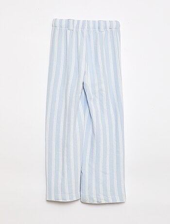 Pantaloni ampi in maglia piqué - collezione facile da indossare