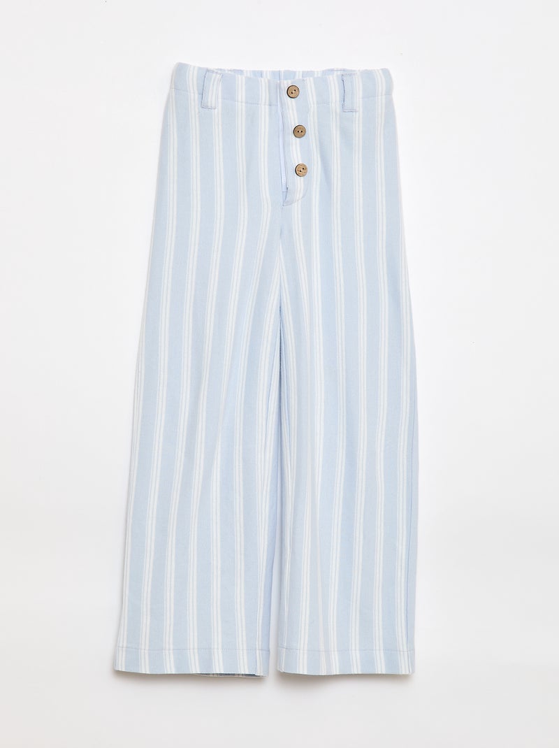 Pantaloni ampi in maglia piqué - collezione facile da indossare Blu - Kiabi
