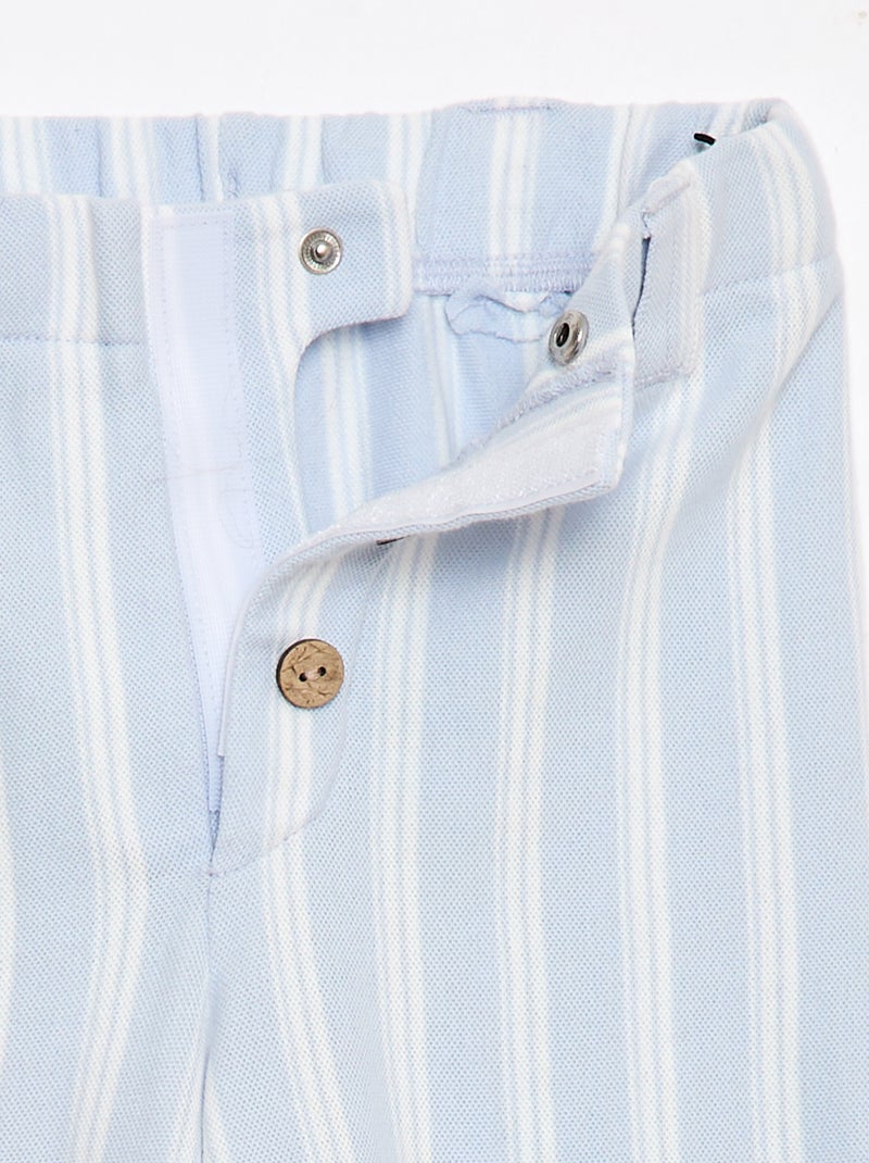 Pantaloni ampi in maglia piqué - collezione facile da indossare Blu - Kiabi