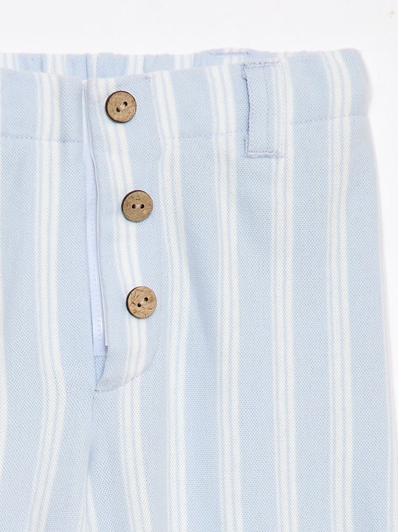 Pantaloni ampi in maglia piqué - collezione facile da indossare Blu - Kiabi