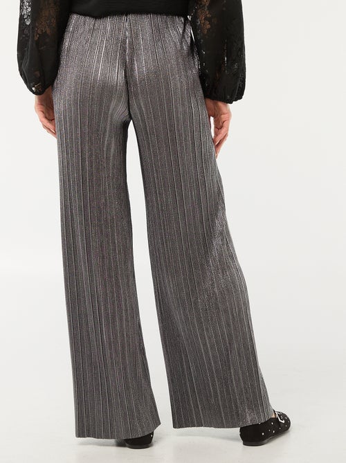 Pantaloni ampi in maglia plissettata - Kiabi