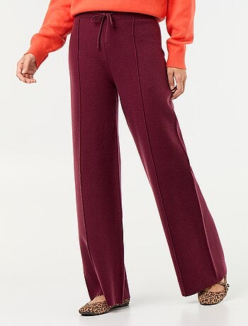 Pantaloni ampi in maglia