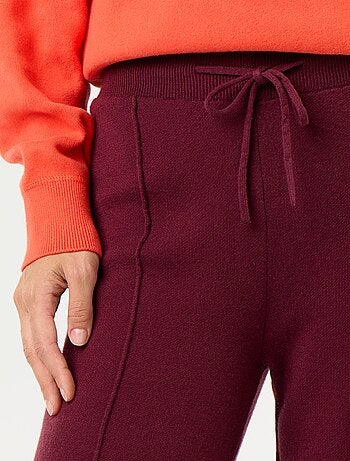 Pantaloni ampi in maglia