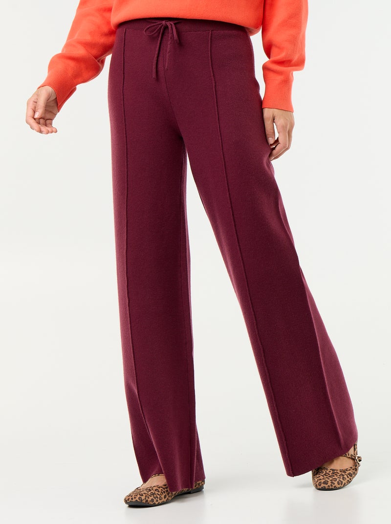 Pantaloni ampi in maglia Rosa - Kiabi