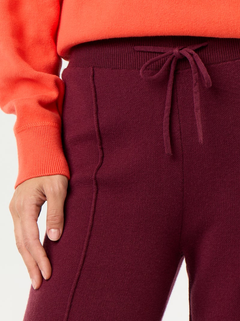 Pantaloni ampi in maglia Rosa - Kiabi