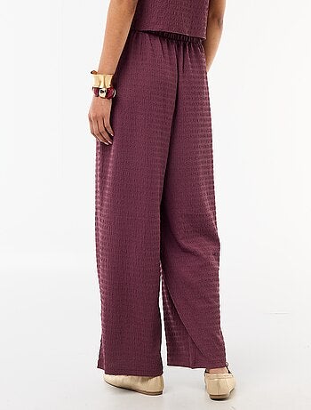 Pantaloni ampi in maglia smock