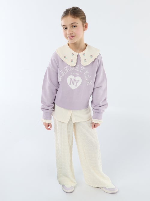 Pantaloni ampi in maglia stretch - Kiabi