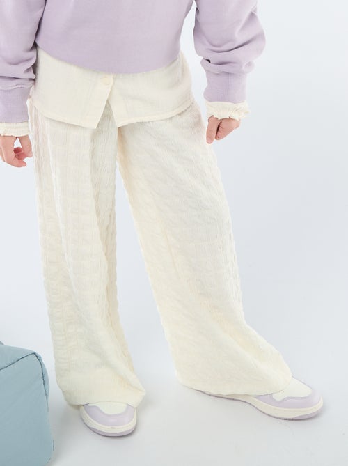 Pantaloni ampi in maglia stretch - Kiabi