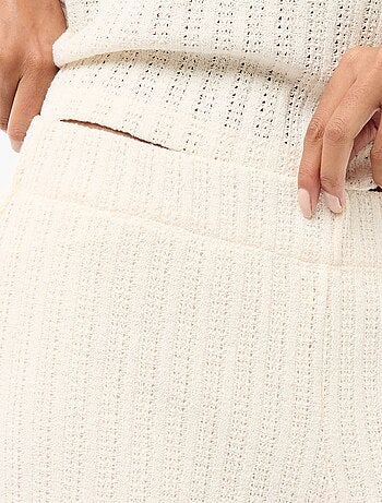 Pantaloni ampi in maglia traforata