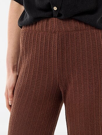 Pantaloni ampi in maglia traforata