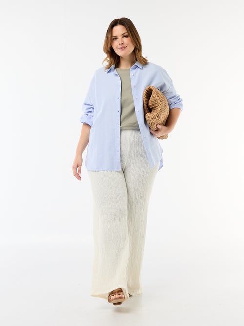 Pantaloni ampi in maglia waffle - Kiabi