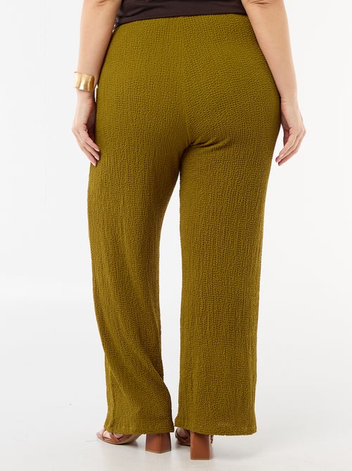 Pantaloni ampi in maglia waffle - Kiabi