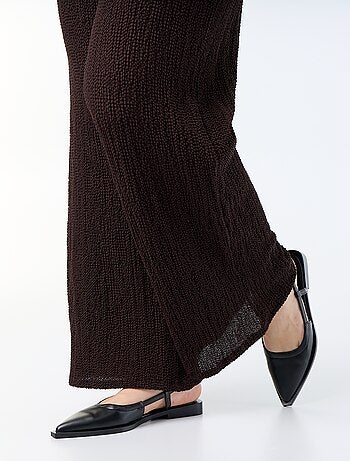 Pantaloni ampi in maglia waffle