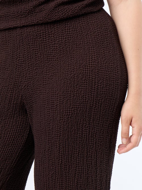 Pantaloni ampi in maglia waffle - Kiabi Pantaloni ampi in maglia waffle - Kiabi