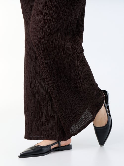 Pantaloni ampi in maglia waffle - Kiabi Pantaloni ampi in maglia waffle - Kiabi