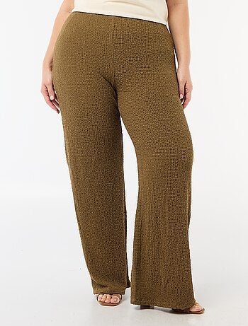 Pantaloni ampi in maglia waffle