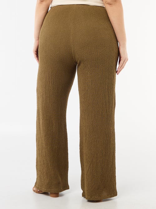 Pantaloni ampi in maglia waffle - Kiabi