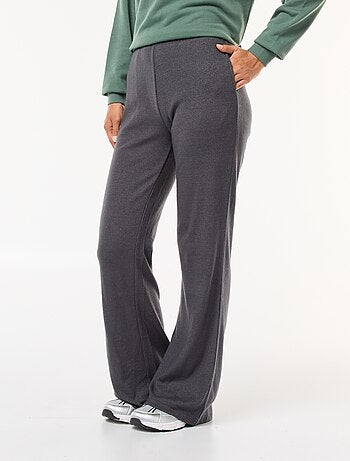 Pantaloni ampi in materiale a coste